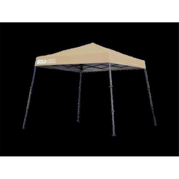 Quik Shade Quik Shade 167540DS SOLO64 10 x 10 ft. Slant Leg Canopy; Khaki Cover - Gray Frame 167540DS